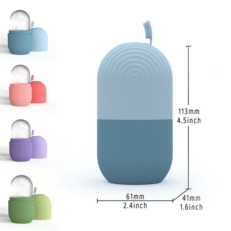 Silicone Face Ice Mold – Beauty Facial Roller & Skin Tightening Ice Globe for Lifting, Contouring, and Puffiness Relief