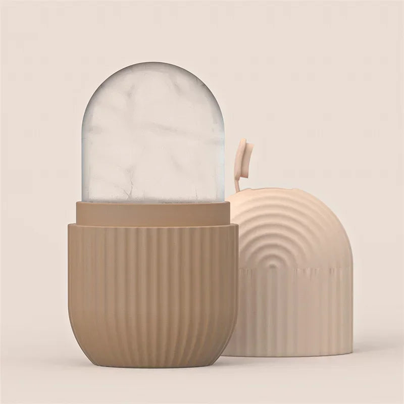 Silicone Face Ice Mold – Beauty Facial Roller & Skin Tightening Ice Globe for Lifting, Contouring, and Puffiness Relief