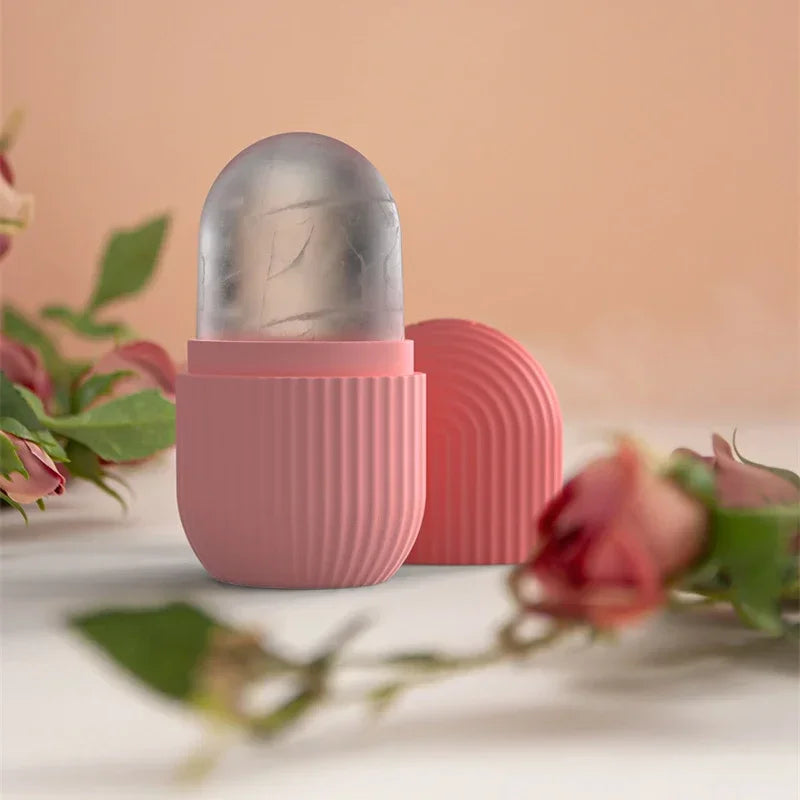 Silicone Face Ice Mold – Beauty Facial Roller & Skin Tightening Ice Globe for Lifting, Contouring, and Puffiness Relief