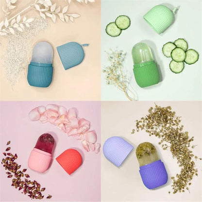 Silicone Face Ice Mold – Beauty Facial Roller & Skin Tightening Ice Globe for Lifting, Contouring, and Puffiness Relief